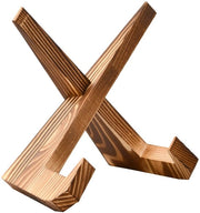 Supporto libreria in legno, per montaggio, per libri, per dischi, per foto, per quadri, in stile vintage, con base in legno.