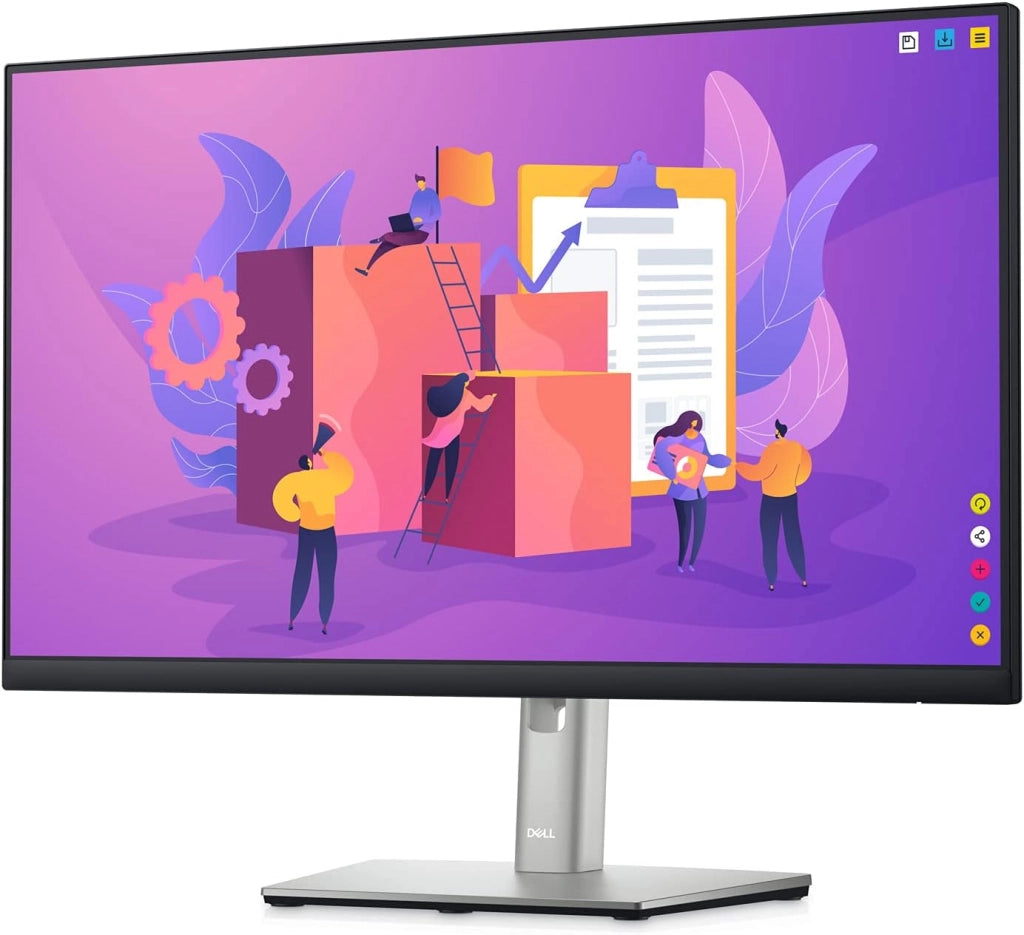 P2422H 24" Full HD (1920x1080) Monitor, 60Hz, IPS, 5ms, 99% sRGB, DisplayPort, HDMI, VGA, 5x USB, 3 Anni di Garanzia, Nero