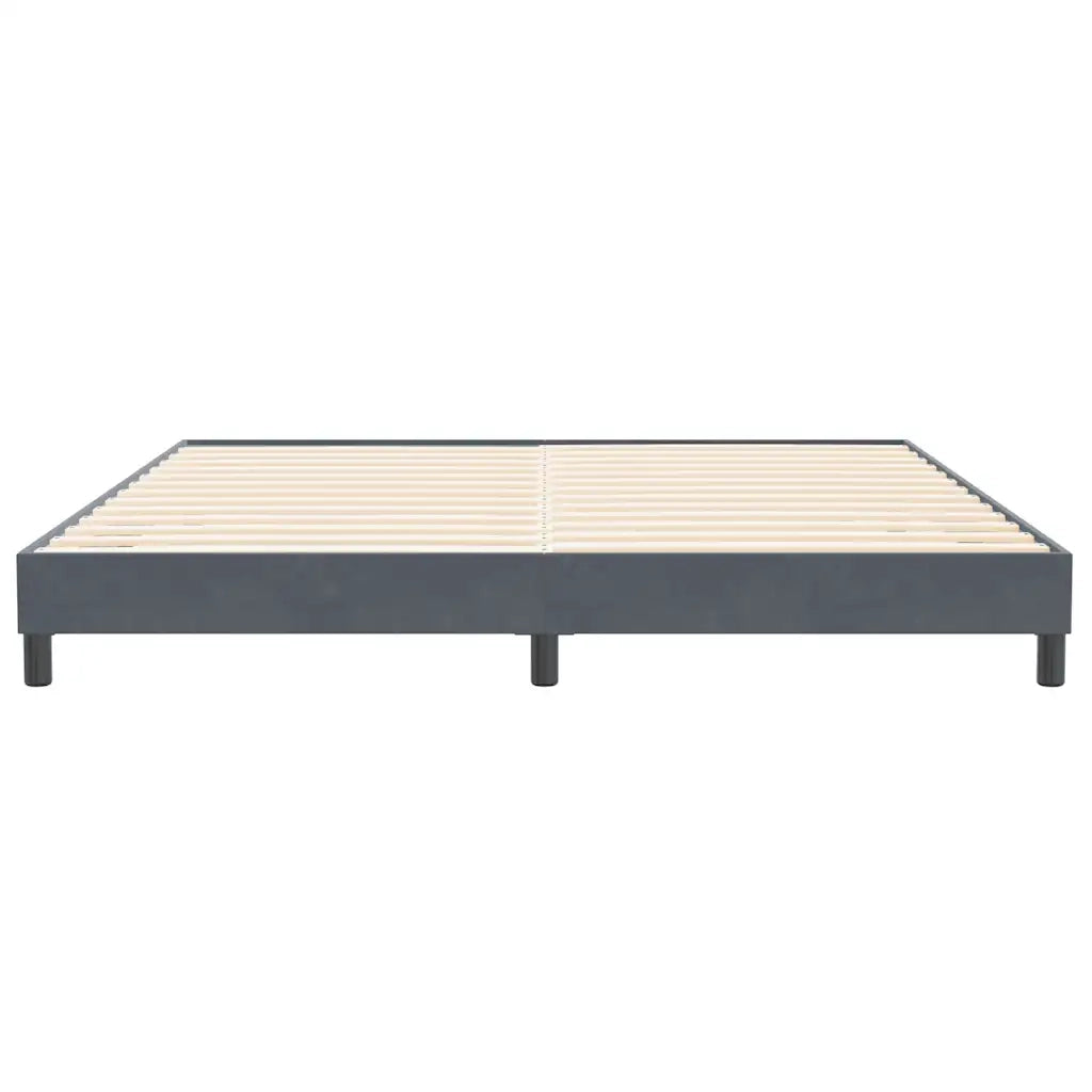 vidaXL Letto a Molle senza Materasso Grigio Scuro 200x220 cm Velluto
