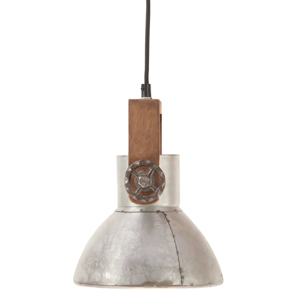 Lampada a Sospensione Industriale 25 W Argento Rotonda 19cm E27 320531