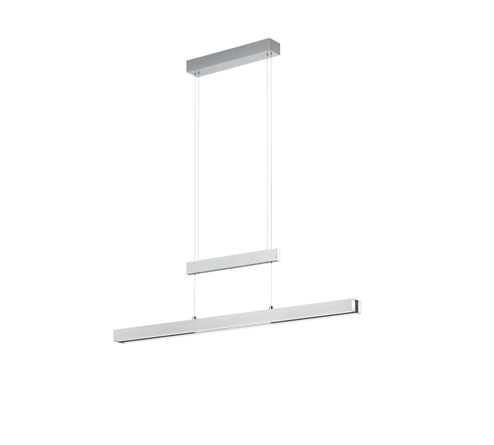 Lampada a sospensione LED, metallo, alluminio, 150,5x150x6 cm, Trajan