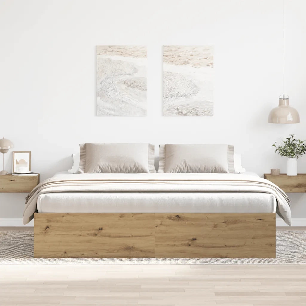 Giroletto senza Materasso Rovere Artigianale 180x200 cm 3328862