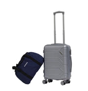 Valigia Trolley rigida, ABS 40x20x55cm, silver, ruote, maniglie, borsoncino Ravizzoni Naluna