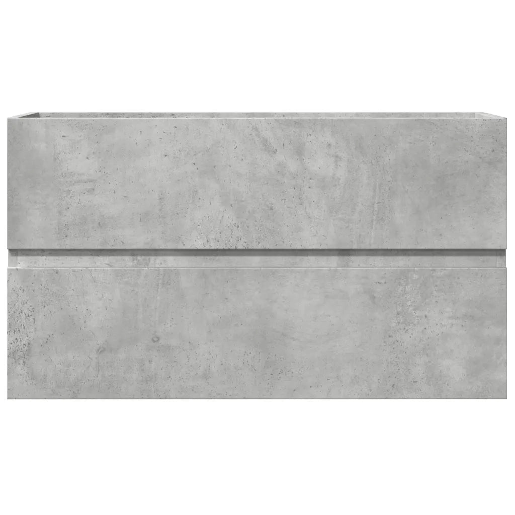 Mobile Pensile da Bagno Grigio Cemento 80x38,5x45 cm Truciolato