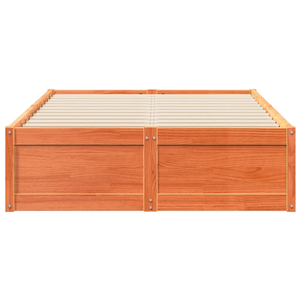 Letto senza Materasso Marrone Cera 120x200 cm in Legno di Pino 3282380