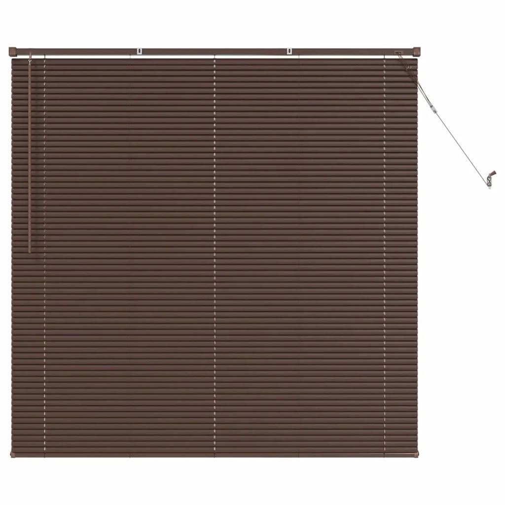 Tenda Veneziana Marrone Scuro con Motivo 150 x 130 cm PVC 42003793