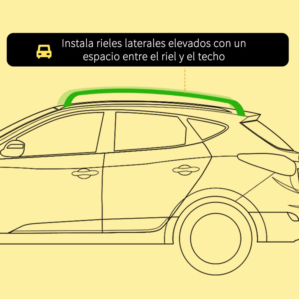 Portapacchi Universale per Auto ¨C Zephmum ¨C Alluminio 135 cm Carg 75 kg