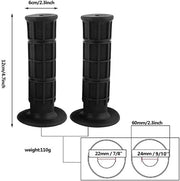 Set di manubri per motor con presa antiscivolo - 2 pezzi - 12 x 6 cm - Foro di installazione 22 mm - Adatto per motori - Manubri per motori