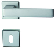 Ghidini MANIGLIA CARLO CON ROSETTA PATENT Alluminio Anodizzato Argento