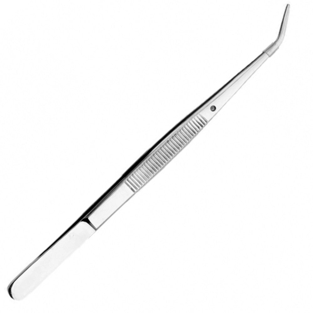 Trade Shop - Pinza 392 16cm In Acciaio Punta Curva Strumento Dentista Odontoiatria Estetista -