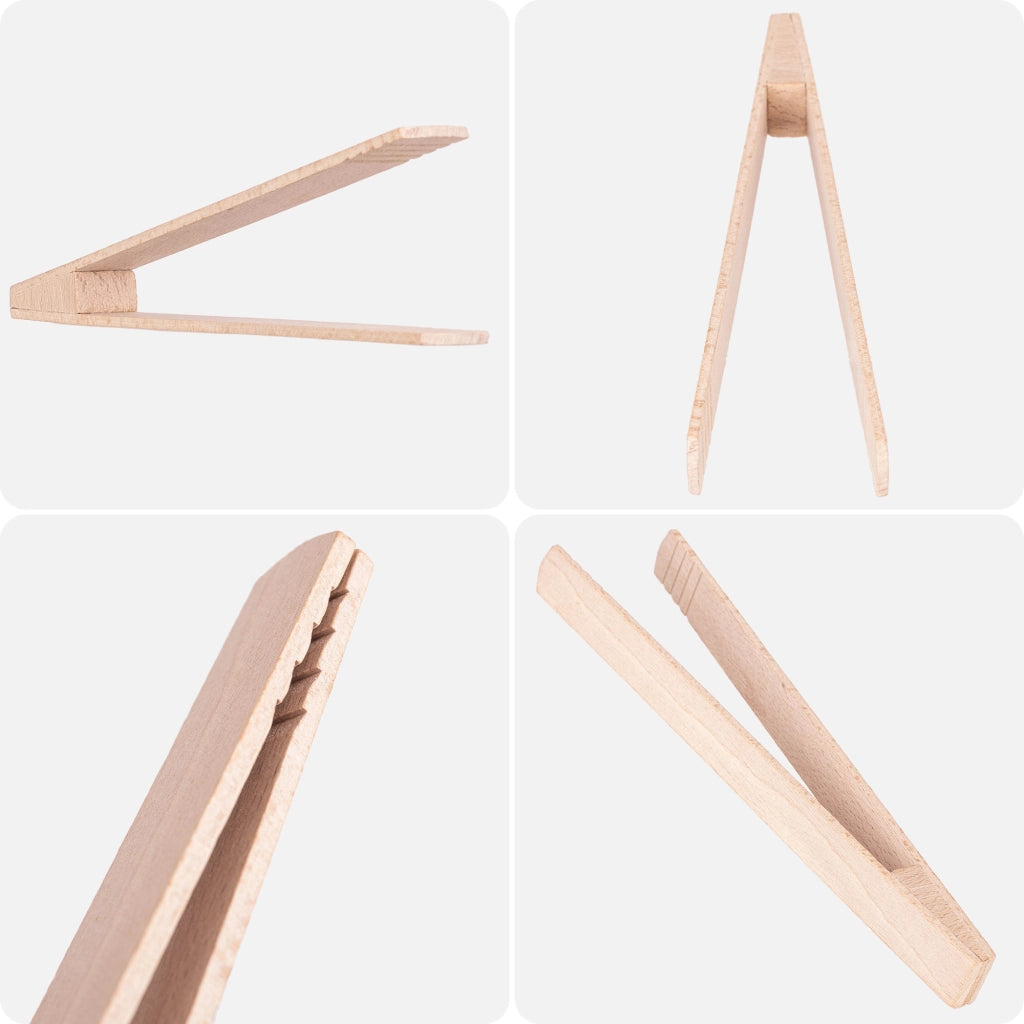 Pinze per cetrioli KADAX, per cavolo cappuccio, toast, griglia, in legno, 21,5 cm