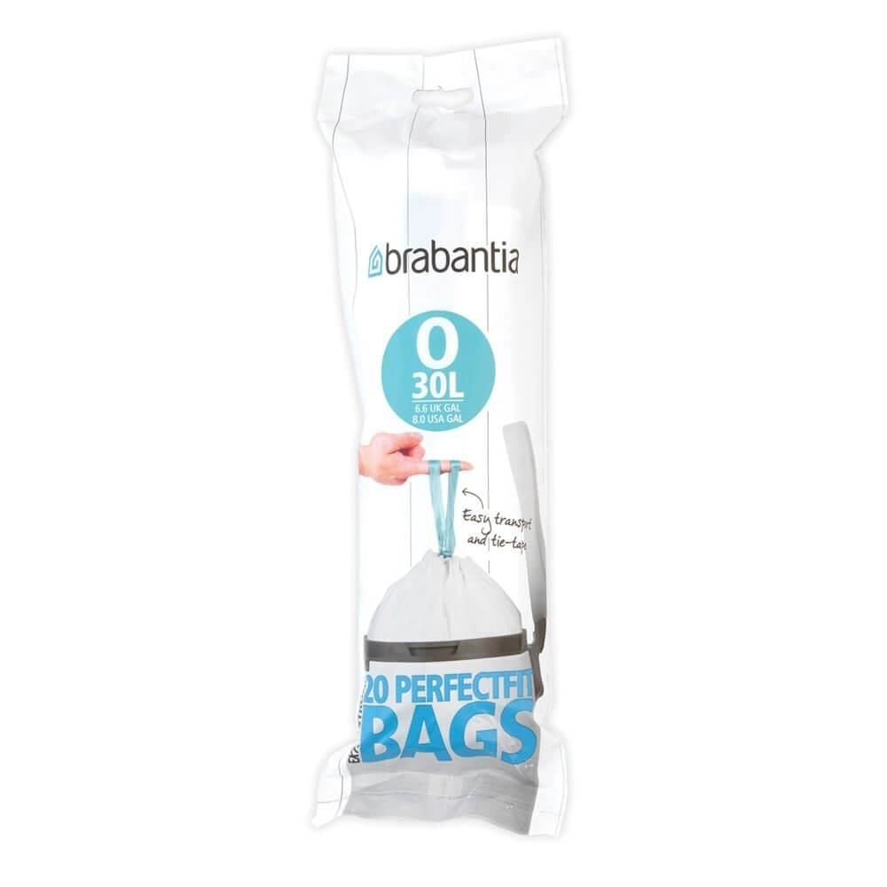 Brabantia 300349 sacchetto per rifiuti 30 L Bianco 20 pz