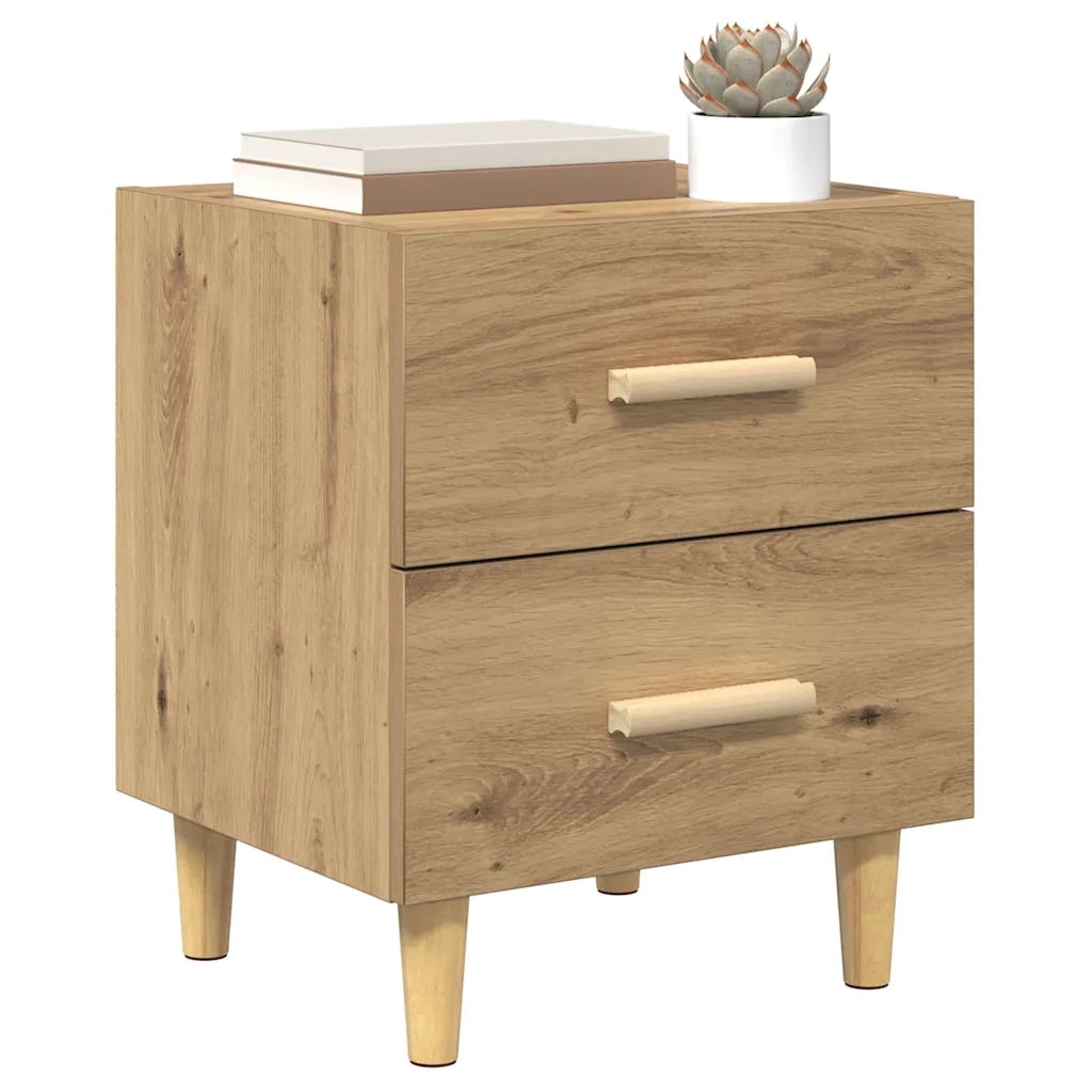 Armadietto per letto 2 pcs Rovere artigianale 40 x 35 x 47.5cm 880552