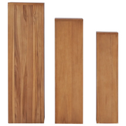 Set di Piedistalli per Piante 3 pz in Legno Massello di Teak 286278