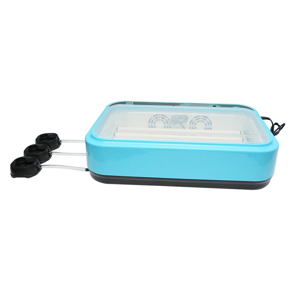 Incubatrice automatica 36 uova 80W, 12V-220V, rotazione automatica, controllo temperatura e umidità, display digitale