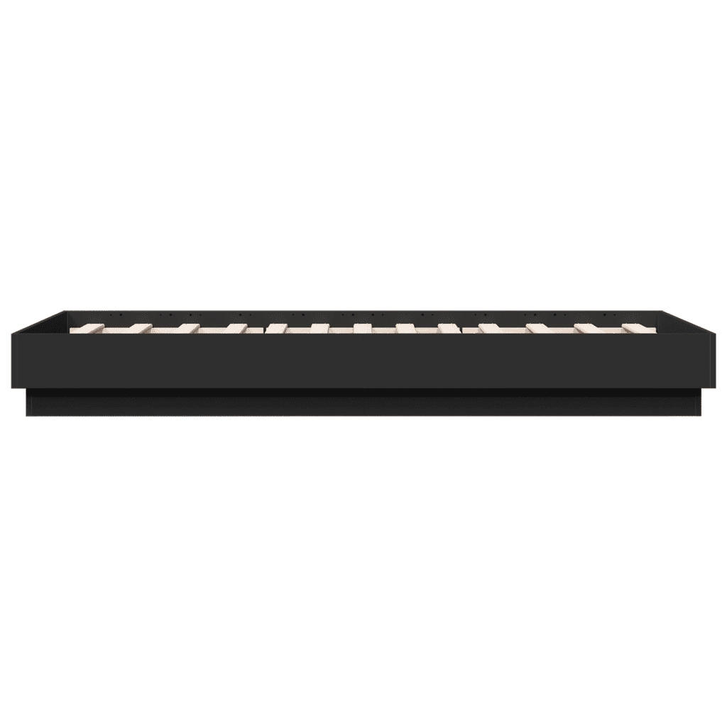 Giroletto-Struttura Letto Nero 75x190 cm in Legno Multistrato 555549