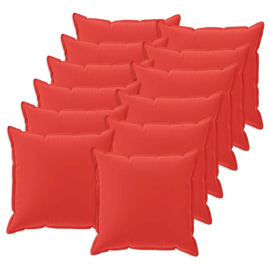 Federa 12 pcs HOUTEN Rosso 40 x 40 cm Poliestere 916935