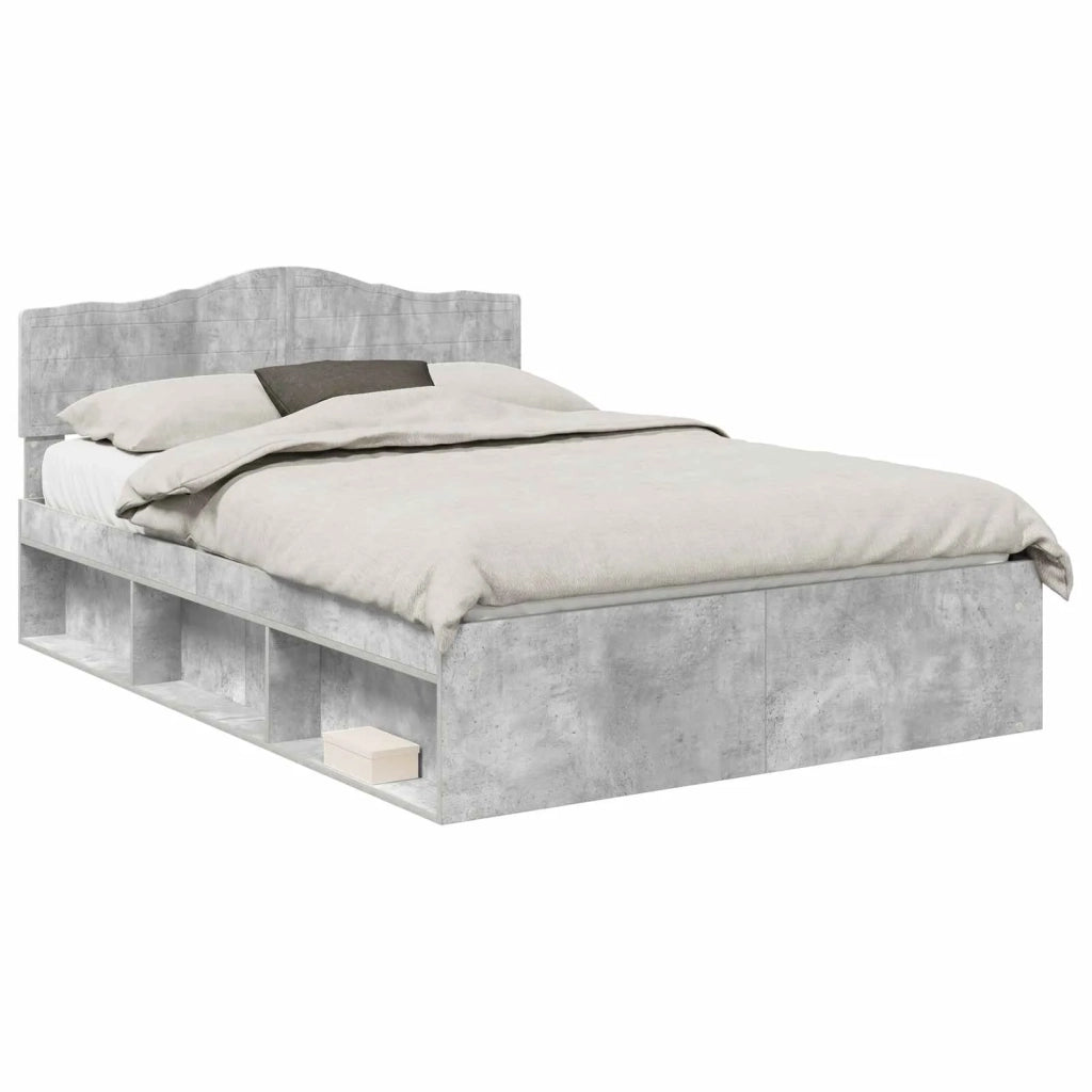 Struttura del letto Calcestruzzo 140 x 200 cm Pino massello 3412892