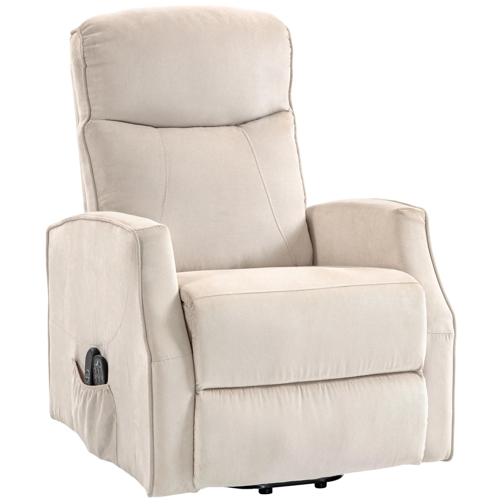 Poltrona Elettrica Alzapersona Poltrona Relax Massaggiante, Beige