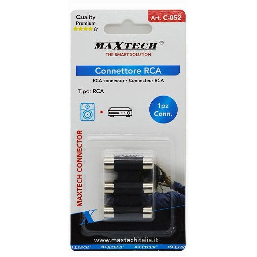 Trade Shop - Connettore Adattatore Accoppiatore Audio Video Stereo 3xrca A 3xrca Femmina C-052 -