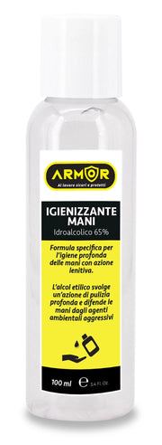 Gel igienizzante mani 100 ml, indroalcolico al 65%, massima igiene