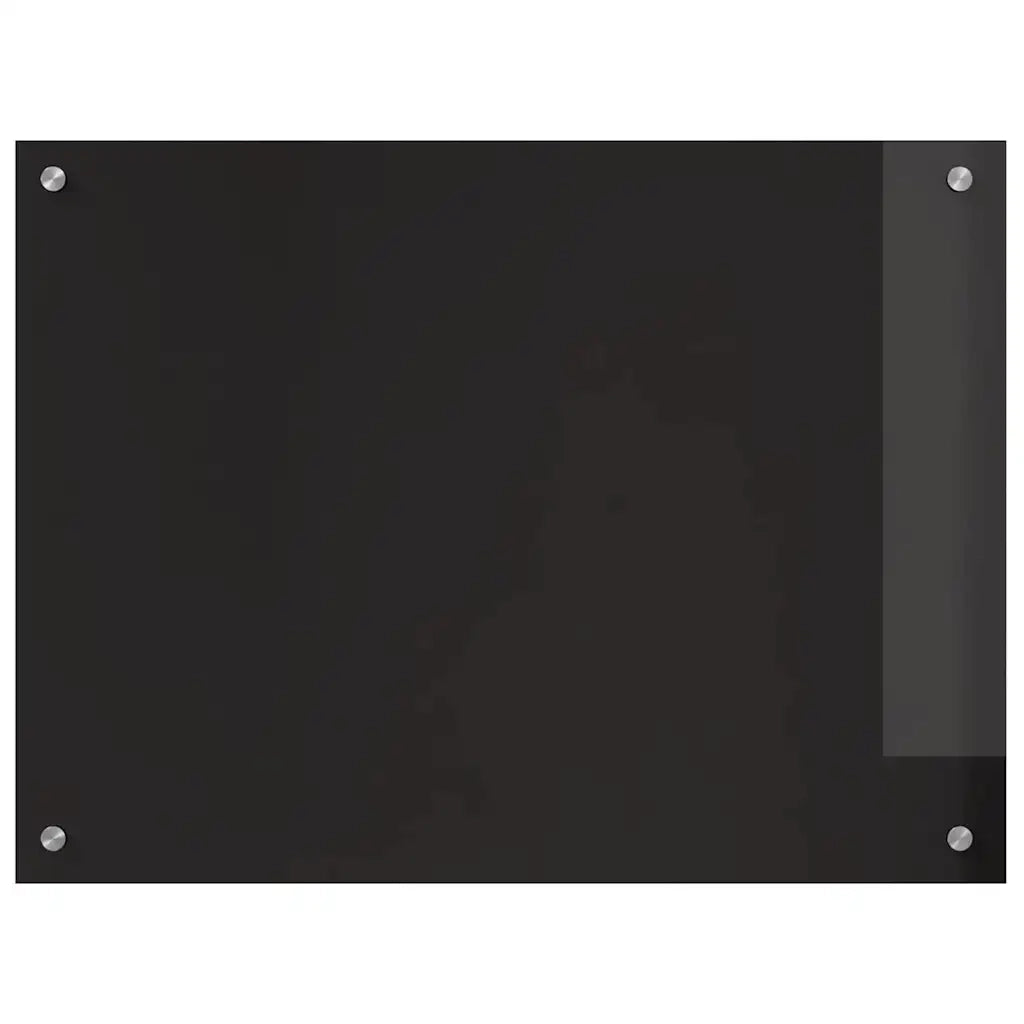 Schienale da cucina 2 pcs Nero 80 x 60 cm vetro temperato