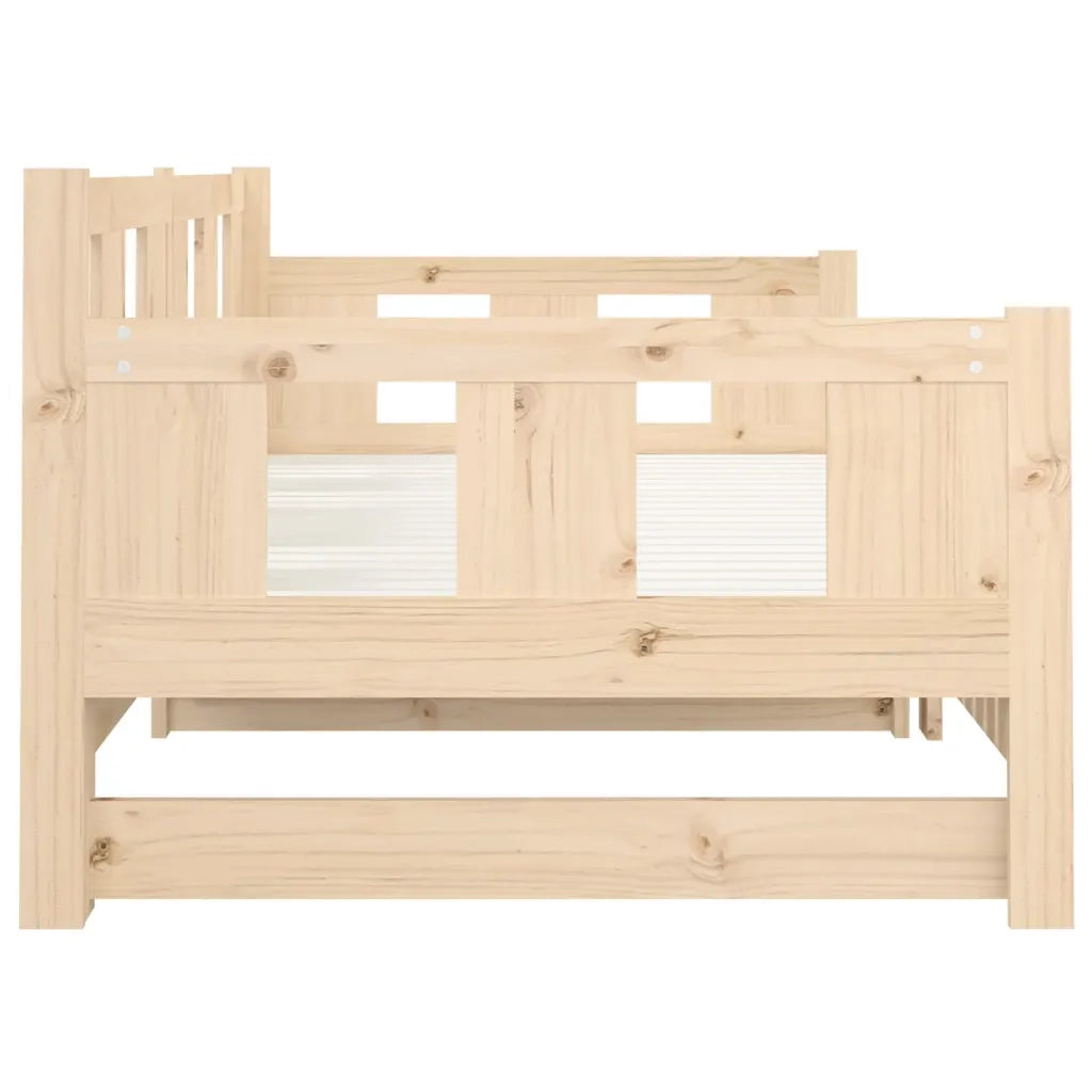 Dormeuse Estraibile in Legno Massello di Pino 2x(90x190) cm 820292