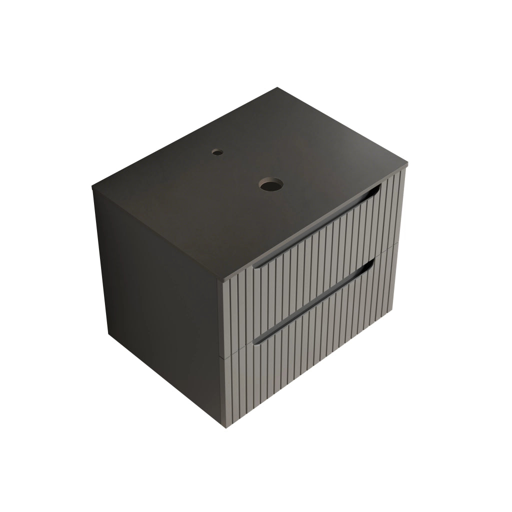 Mobile sottolavabo largo 60 cm, senza lavabo, grigio scuro