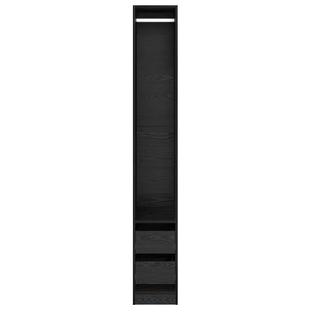 Guardaroba Rovere Nero 50 x 30 x 200 cm Legno multistrato 3403221