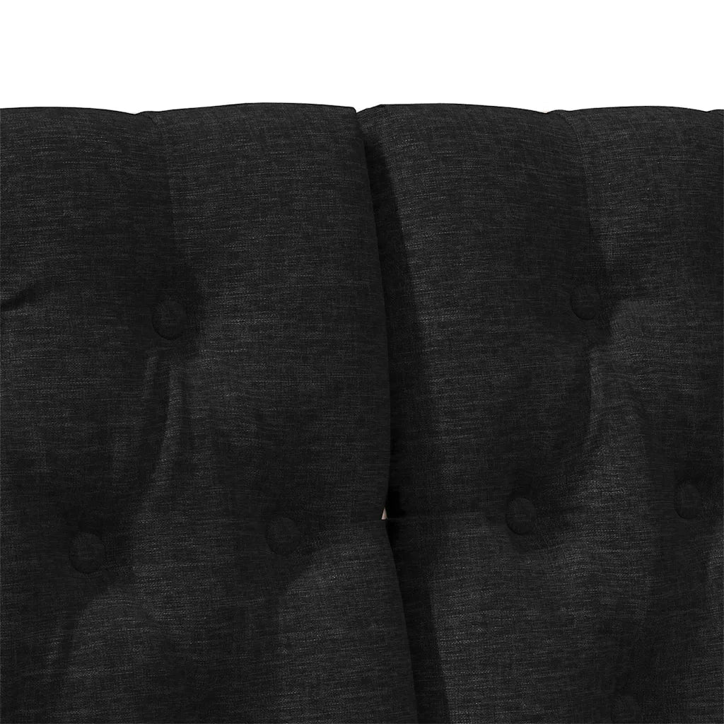 Testiera imbottita-Testiera con Cuscini-Testata Nero 180 cm Pino massello 638135