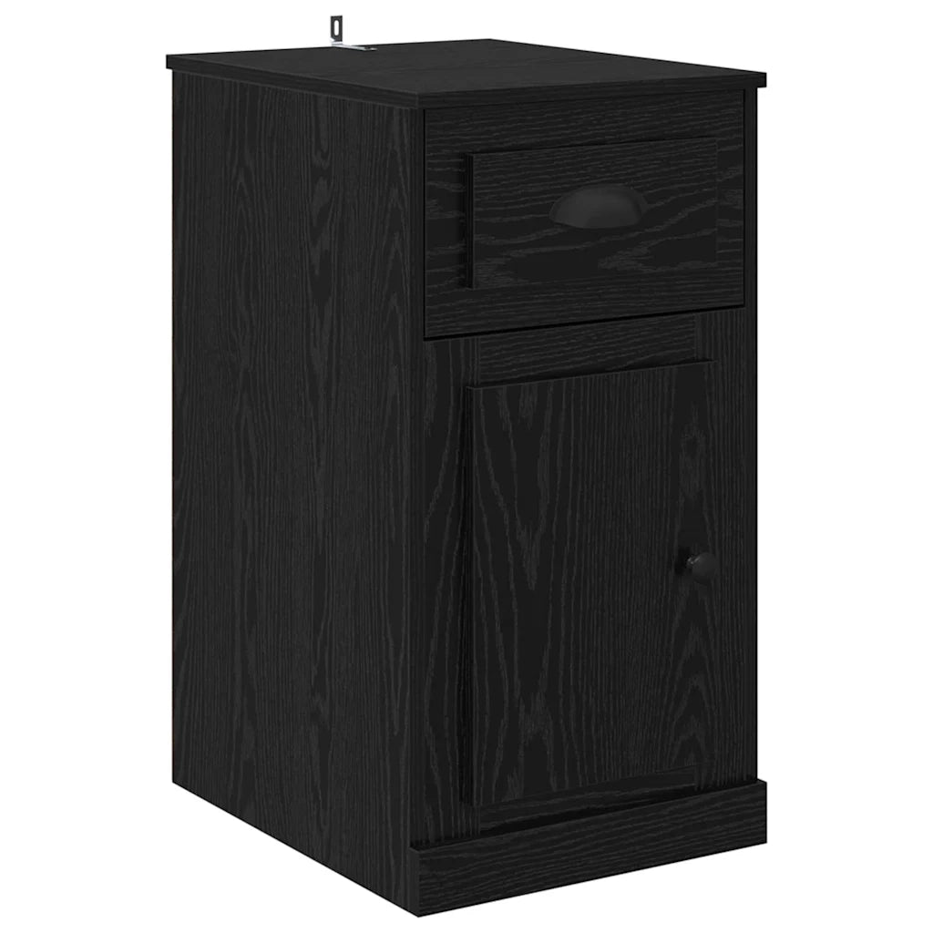 Mobile laterale Rovere Nero 40 x 50 x 75 cm Legno multistrato