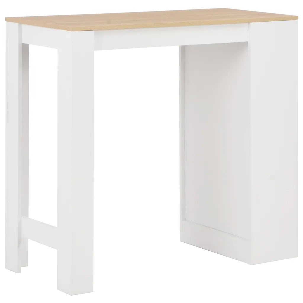 Tavolo da Bar con Ripiano Bianco 110x50x103 cm 280215