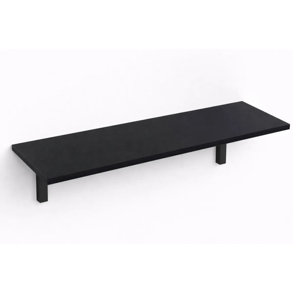 Mensola da Muro da appoggio in Legno nobilitato spessore 1,8 cm in colore Nero 70x40 cm