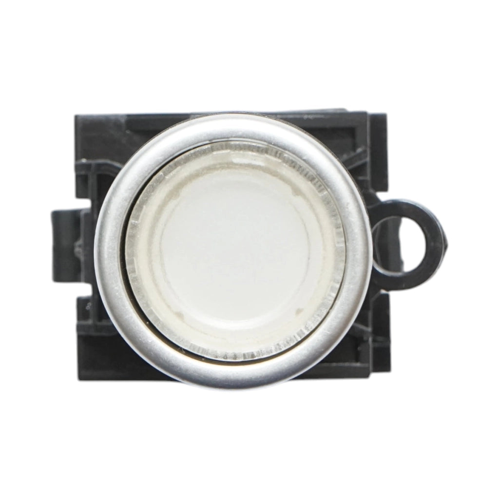 Pulsante di comando illuminato 220V AC LED bianco con ritorno 1NO+1NC, 10A/600V AC, 1A/250V DC LA42 Breckner Germany