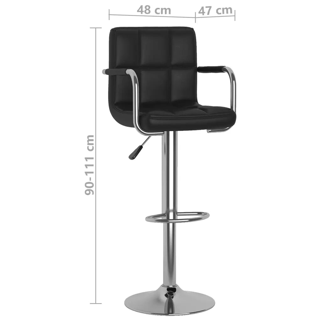 Sgabelli da Bar 2 pz Neri in Similpelle  cod mxl 58304