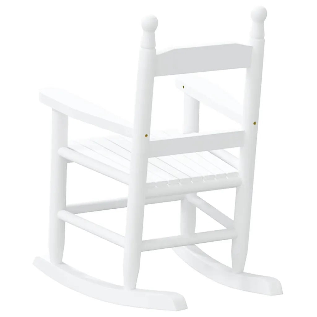 vidaXL Sedie a Dondolo per Bambini 2 pz Bianche Legno Massello Pioppo