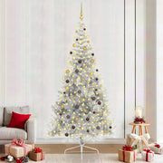 Albero di Natale artificiale con luci integrate Argento 240 cm 3397229
