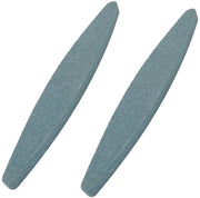 Due pezzi di pietra di affilatura per asce, 235 mm pietra di affilatura ovale, pietra di affilatura per asce, pietra di affilatura a forma di barca per l'affilatura di attrezzi da giardino, coltelli da cucina, ceselli, asce, seghetti, lame