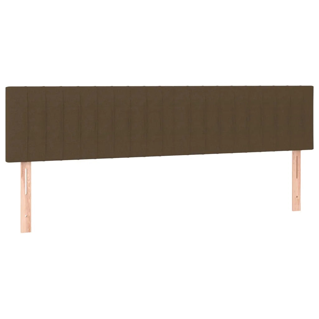 Giroletto a Molle con Materasso Marrone Scuro 160x200cm Tessuto 3126976