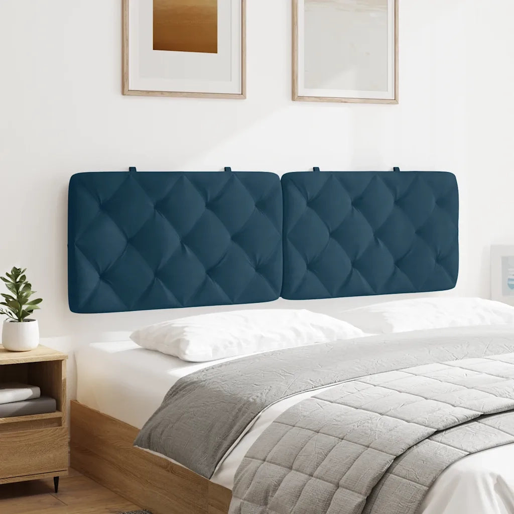 Cuscino Testiera Blu 160 cm in Velluto 374737