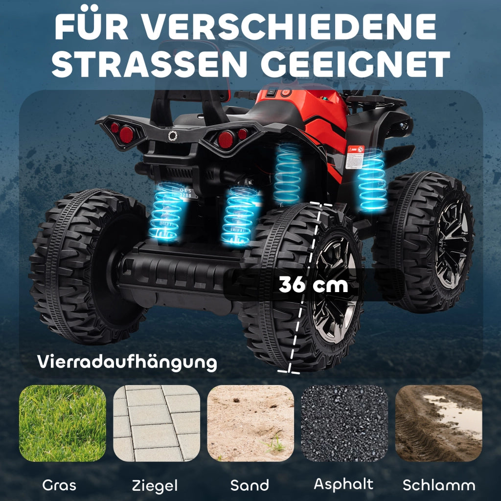 Quad elettrico per bambini con LED e musica ¨C Zephmum ¨C Verde, 3-5 anni