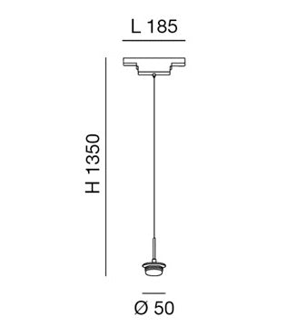 KIT SOSPENSIONE PER SISTEMA BINARIO 48V 8W CCT 2700/3000/4000K 750LM  NERO DIMMERABILE PUSH