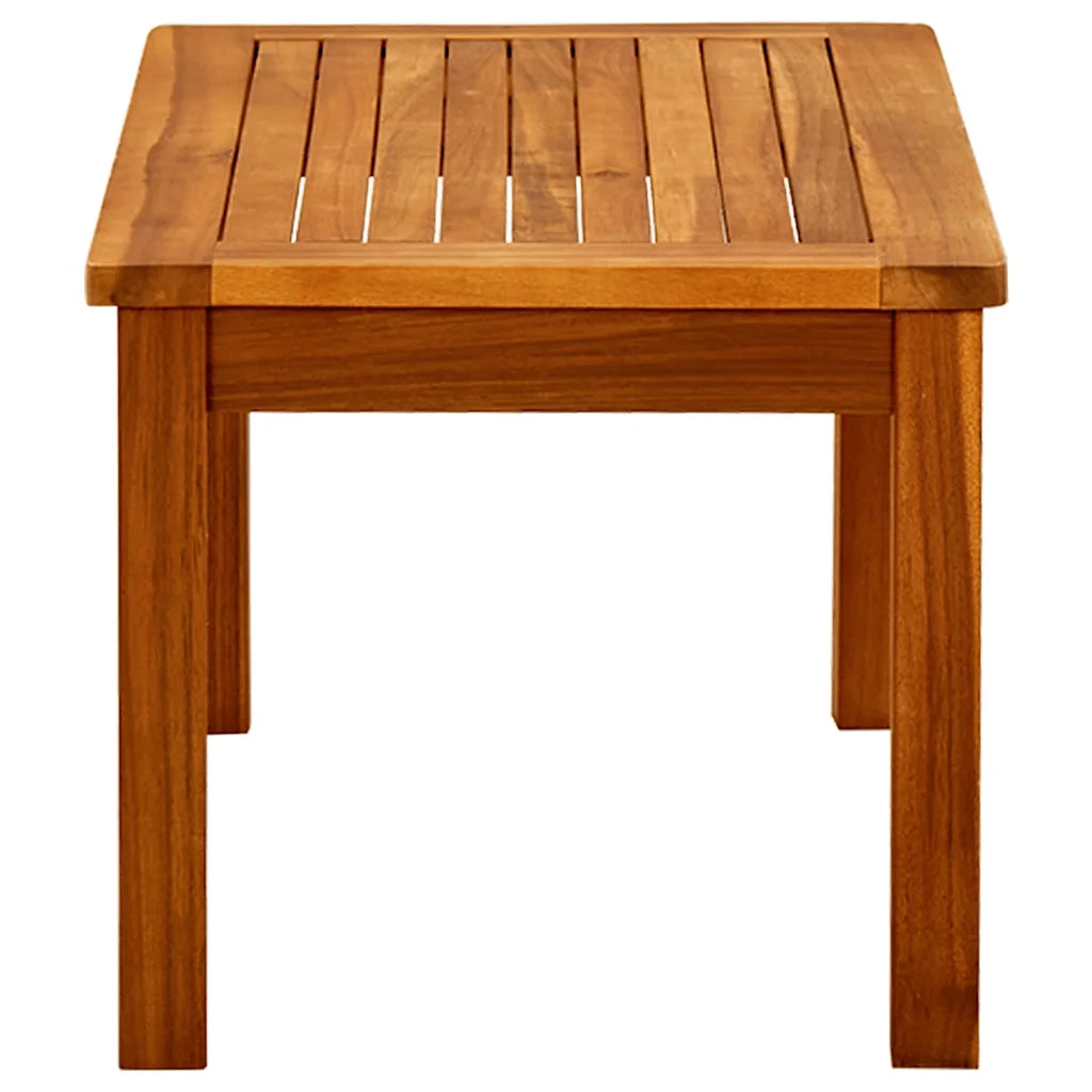 Tavolino da Giardino | Tavolino da esterno 70x40x36 cm in Legno Massello di Acacia