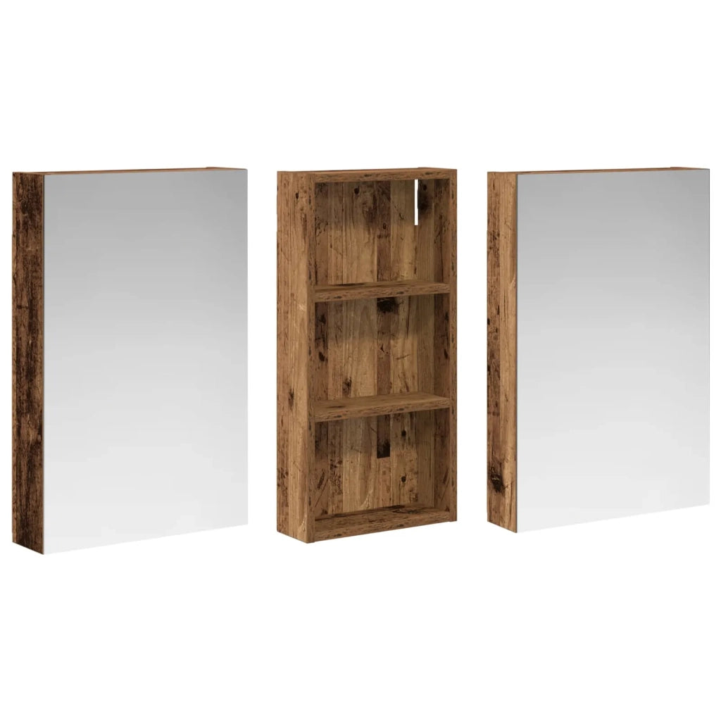 Set di Armadi da Bagno con porta 3 pcs 110 x 10,5 x 60,5 cm