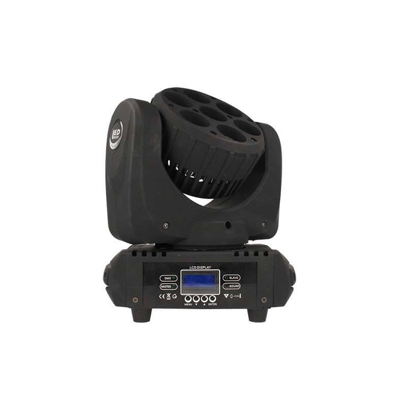 Testa Mobile Led RGBW 7X12W Led Osram Beam 8 Gradi 4 in 1