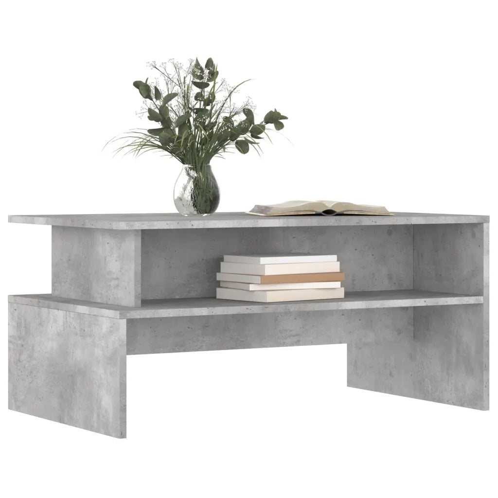 Tavolino Salotto Grigio Cemento 90x55x42,5 cm Legno Multistratocod mxl 82174