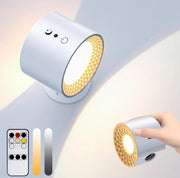 Applique Lampada LED da parete Luce Bifacciale a Batteria ricaricabile USB Controllo Touch o telecomando 3 Temperature CCT Rotazione di 360° Bianca