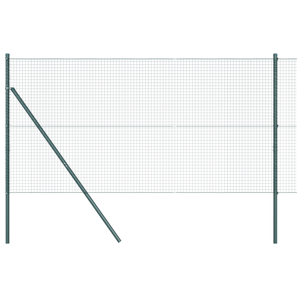 Recinzione in Rete Saldato con 13 Post Verde 1.4x50 m Acciaio