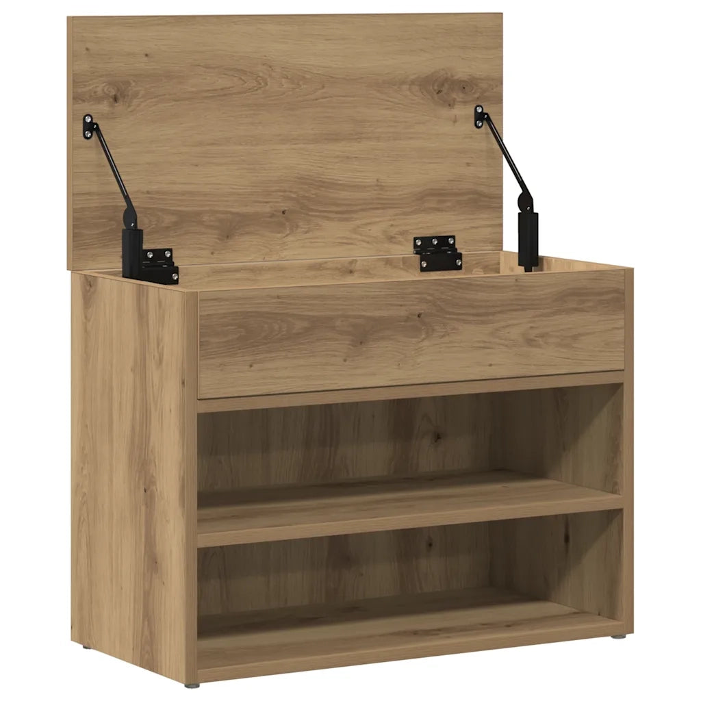 Scarpiera Rovere Artigianale 60x30x45 cm in Legno Multistrato