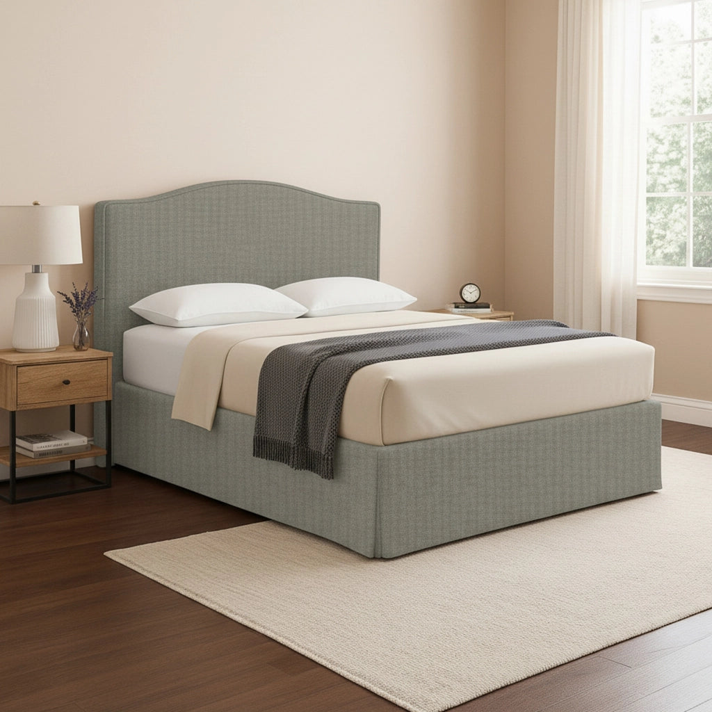 Runcorn, Letto Piazza e Mezza Sfoderabile Made in Italy, Grigio